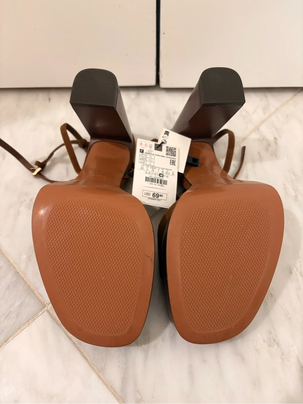 Zara Suede Platform Heels